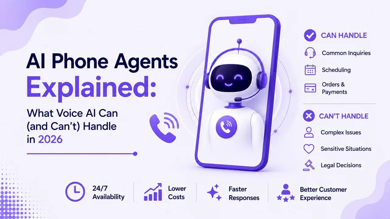Agentes telefónicos con IA explicados: lo que la IA de voz puede (y no puede) manejar en 2026